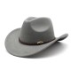 New American Western cowboy hat, men's riding hat, outdoor travel equestrian hat, curved brim woolen hat. New American Western cowboy hat, men's riding hat, outdoor travel equestrian hat, curved brim woolen hat.