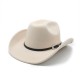 New straight-top cowboy hats for men. British-style woolen hat, flat-top, flat-brimmed black hat, European and American style New straight-top cowboy hats for men. British-style woolen hat, flat-top, flat-brimmed black hat, European and American style