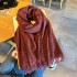 A cross-border red plaid scarf for autumn and winter, thickened and warm for couples, Korean-style New Year retro shawls for wholesale.