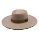 2021 new simple solid-color woolen 9.5cm brim, warm outdoor oval-shaped topper for men and women for autumn and winter