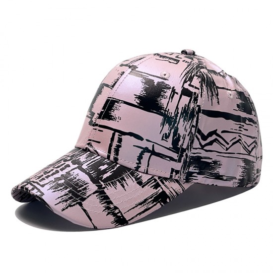 New cross-border Amazon PU letter-printed baseball cap, fashionable European and American glossy wide-brim baseball cap, factory-ready wholesale.