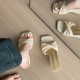 Pointed-toe high-heeled single shoes, 2025 summer new models, stiletto heels, elegant and skirt-matching shallow-cut closed-toed sandals. Pointed-toe high-heeled single shoes, 2025 summer new models, stiletto heels, elegant and skirt-matching shallow-cut closed-toed sandals.