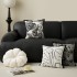 Black, lightly luxurious, vintage-style, high-quality embroidered pillowcases, Instagram-style, Nordic living room sofa and bed back cushions.