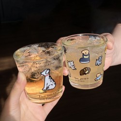 Niche apple and tomato high-stem dessert glass, ice cream pudding cup, cute cartoon fruit plate gift.