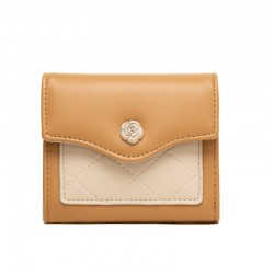 Lianbu 2023 New Women's Short Wallet, Cross-Border Japanese and Korean Fresh Flower Buckle, Simple Tri-Fold Bag, Wholesale
