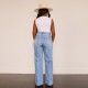2025 Amazon cross-border new ripped jeans for women, washed wide-leg straight-leg trousers in stock.