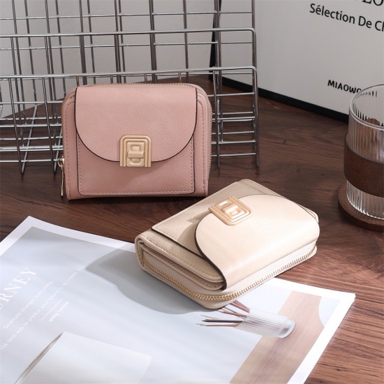 Lianbu New Short Wallet, Fashionable and Versatile Folding zipper student coin purse, in stock, wholesale.