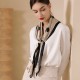 Dotted silk scarf for women, 2025 spring and summer new imitation silk scarf, Japanese and Korean sweet 90s square scarf print shawl wholesale.