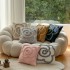 Cross-border Nordic INs hemp rope embroidered pillowcases, four-cornered tassel retro pastoral pillows, living room sofa cushions, lumbar pillows