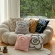 Cross-border Nordic INs hemp rope embroidered pillowcases, four-cornered tassel retro pastoral pillows, living room sofa cushions, lumbar pillows