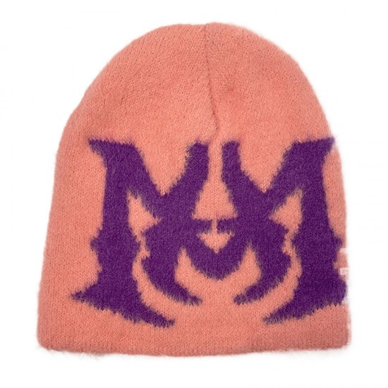New Faux Mink Knitted Jacquard Hat, In Stock, Cross-border Bestseller Knitted Hat, European and American Trendy Hip-Hop Hat with Letters New Faux Mink Knitted Jacquard Hat, In Stock, Cross-border Bestseller Knitted Hat, European and American Trendy Hip-Hop Hat with Letters