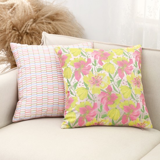 Cross-border Nordic ins retro American jacquard flower pillow, home decor for living room sofa model room cushions Cross-border Nordic ins retro American jacquard flower pillow, home decor for living room sofa model room cushions