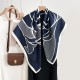 Korean-style women's luxury, trendy, creatively printed 90s square scarf, Chanel-style, retro, niche, elegant outerwear.