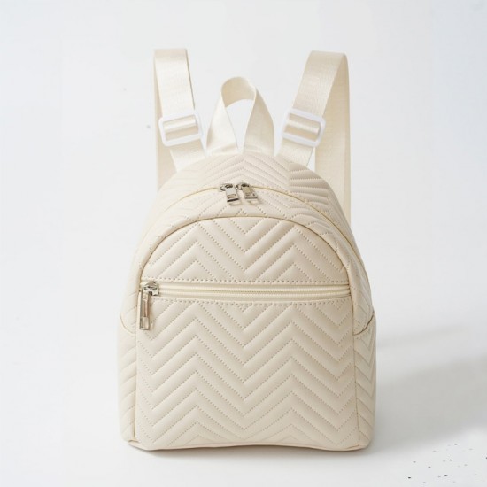 Best-selling cross-border mini women's backpack, 2024 new multi-color printed wave embroidered ribbon backpack