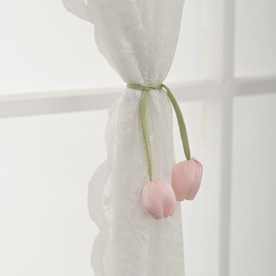 Handmade tulip curtain buckles, fresh and sweet flower buds, handicraft decorations, cross-border dropshipping Handmade tulip curtain buckles, fresh and sweet flower buds, handicraft decorations, cross-border dropshipping
