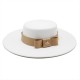 Autumn and winter hat for women, European and American celebrity, light luxury woolen hat with a wide brim, 10cm, British flat-top, wide-brimmed hat