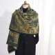 European and American retro oil painting style, an elegant, stylish, niche, warm neck scarf.