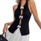 New European and American, age-reducing, sleeveless bow vests for women, stylish and stylish, slimming, and versatile tops for hot women New European and American, age-reducing, sleeveless bow vests for women, stylish and stylish, slimming, and versatile tops for hot women