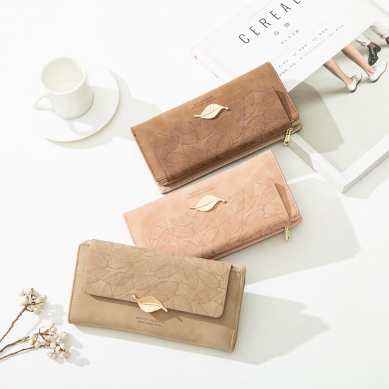 2023 Popular Women's Long Wallet, Korean-Style Zipper Clasp, Large-Capacity Printed Wallet
