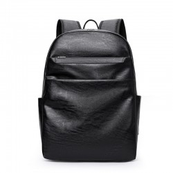 New cross-border men's business commuter backpack, large capacity, student travel laptop backpack, PU leather casual backpack