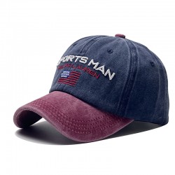 New cross-border 3D SPORTS MAN embroidered baseball cap, vintage embroidered baseball cap, washed and distressed sun visor.