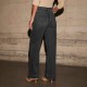 2025 spring new European and American high-waisted jeans for women, slimming, wide-leg, retro, elegant straight-leg pants.