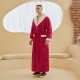 Men's nightgown for overweight couples, plus-size, long flannel bathrobe for women, autumn and winter.