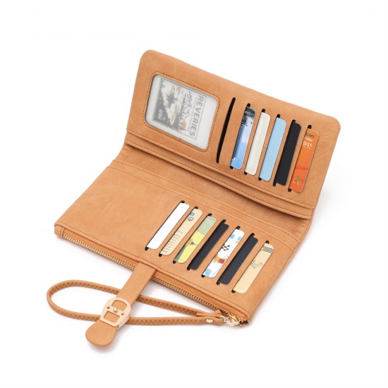 Lianbu new women's wallet, Korean-style, fashionable, versatile, European and American style, soft PU zippered multifunctional large-capacity wallet