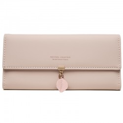 New Japanese and Korean leaf-printed long women's wallet, multifunctional large-capacity student wallet, women's clutch