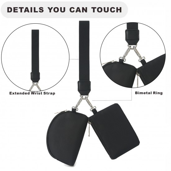 2024 new Lulu wristlet, portable Lulu card holder, bank card, mini coin storage bag