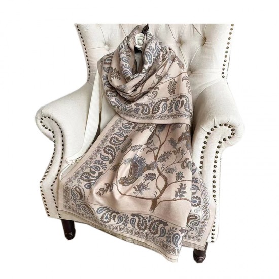 New women's scarf, winter office nap blanket, faux cashmere tassel warm scarf, thickened.