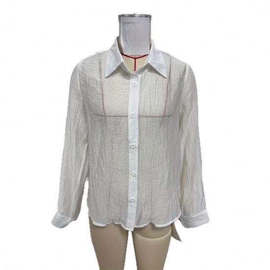 2025 new white lace hollow sunscreen shirt for women: thin, breathable summer petite shirt and jacket wholesale.
