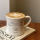 Vintage seaside shell and conch ceramic mug, niche INS slim waist simple coffee cup gift.