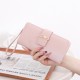 Lianbu new women's long wallet, Japanese and Korean style, fresh and simple, solid color, multi-card slots, student wallet.