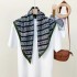 Japanese and Korean simple and fashionable horse parade print square scarf for spring and summer, a unique and refined, thin and elegant silk scarf
