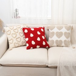 INS solid color shampoo-colored cotton and linen wrinkled pillow covers for office sofa and lumbar support.