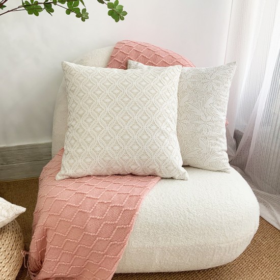 French light luxury lace large flower pillow, ins cotton and linen floral sofa cushion cover, classic and elegant 3D embroidery French light luxury lace large flower pillow, ins cotton and linen floral sofa cushion cover, classic and elegant 3D embroidery