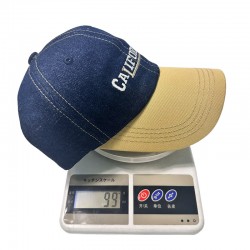 Cross-border Korean-style denim colorblock baseball cap for men, stylish and personalized letter-embroidered baseball cap for women, casual sun hat