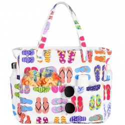 Feihong cross-border Large-capacity mesh beach bag, multifunctional travel single-shoulder swimsuit storage bag