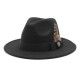 White woolen gentleman's classic British jazz feather hat with a flattering face shape, woolen felt hat for men and women