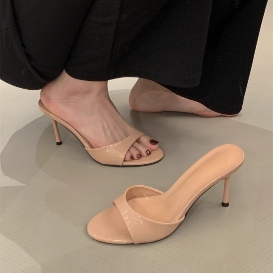 High heels: New summer 25 styles, pointed toe, open-toe, stiletto, single-strap slippers for outdoor wear, fashionable and versatile, whitening red sandals High heels: New summer 25 styles, pointed toe, open-toe, stiletto, single-strap slippers for outdoor wear, fashionable and versatile, whitening red sandals