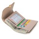 Pureti 2023 new women's short wallet, three-fold, floral hardware, fresh-looking, student coin purse. Coin purse and card holder