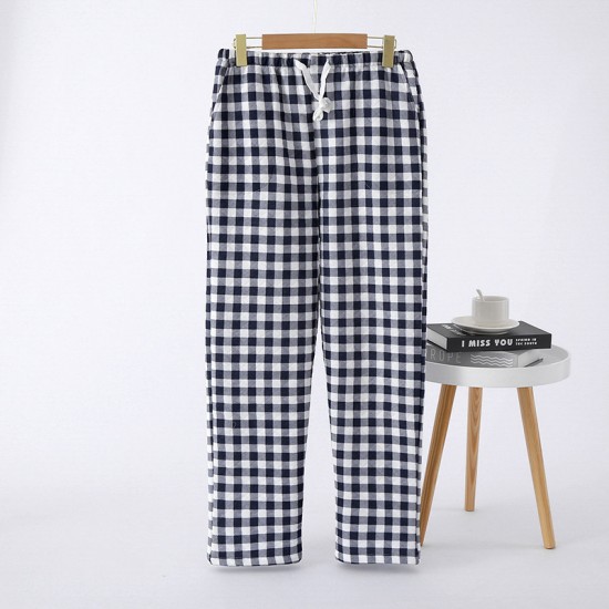 Summer couple's pajamas, pure cotton double-layer yarn-dyed shorts and cardigan, two-piece loose loungewear set for men and women. Summer couple's pajamas, pure cotton double-layer yarn-dyed shorts and cardigan, two-piece loose loungewear set for men and women.