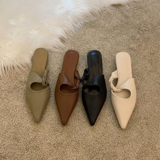 2023 Spring/Summer New Women's Closed-Toe Sandals, Fashionable and Versatile, Square-Toed, Slingback Shoes