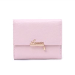New Lovebu women's short wallet, Japanese-Korean style, simple, foldable, multifunctional card holder, student coin purse, in stock for wholesale.
