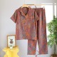 New women's nightdress, pure cotton double-layered crepe, long-sleeved, thin bath skirt, loose spring and summer pajamas, all-cotton loungewear set New women's nightdress, pure cotton double-layered crepe, long-sleeved, thin bath skirt, loose spring and summer pajamas, all-cotton loungewear set