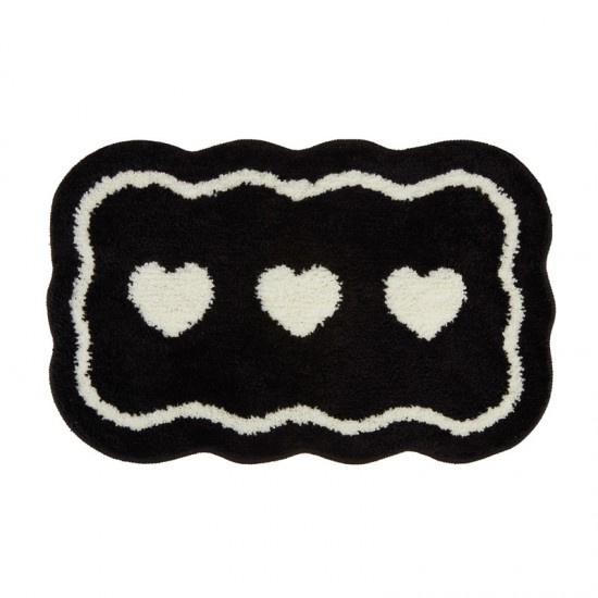 Cross-border Instagram-style black and white absorbent bathroom mat, thickened, plush, non-slip bathroom mat, flocked rug. Cross-border Instagram-style black and white absorbent bathroom mat, thickened, plush, non-slip bathroom mat, flocked rug.