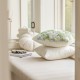 Nordic light luxury heavy-duty 3D floral pillows, hand-sewn Dutch velvet, elegant solid color sofa cushion covers