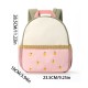Feihong cross-border children's backpack with color-blocked cute apple embroidery, kindergarten backpack, and baby mini travel backpack