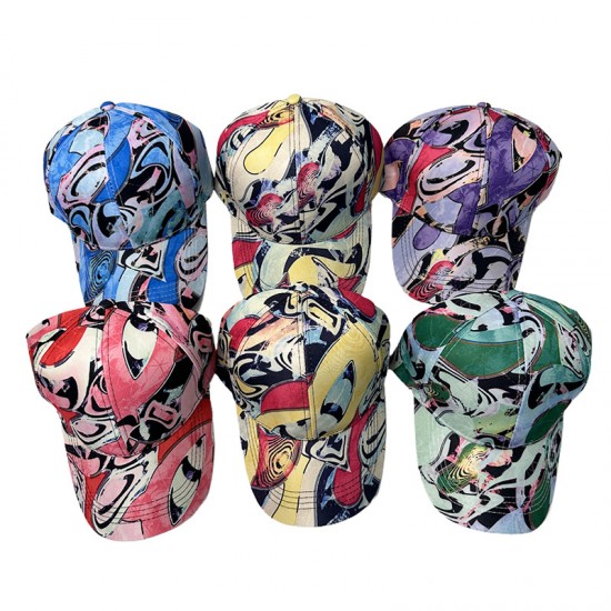 New cross-border spring and summer women's caps, stylish and fashionable full-print sun hats, retro geometric abstract baseball caps. New cross-border spring and summer women's caps, stylish and fashionable full-print sun hats, retro geometric abstract baseball caps.